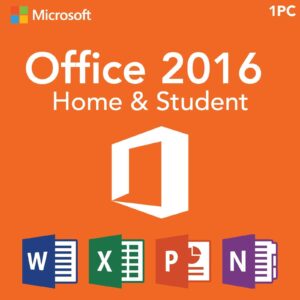 Microsoft Office 2016 Home & Student – License Key for 1PC