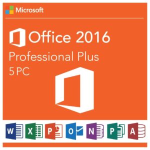 Microsoft Office 2016 Professional Plus 5PC -Lifetime License